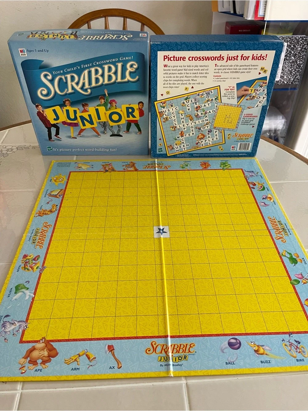 Hasbro Scrabble Junior Kids Board Game - Blue Used but still in good condition
